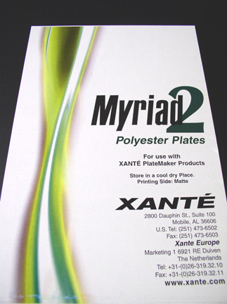 (image for) MY1319 Xante Myriad 2 Poly. Laser Plates 13 X 19.375 100/box